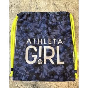 Athleta girl drawstring Light Backpack bag Blue‎ New